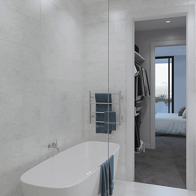 THERMORAIL - SR25M Straight Round Polished Ladder Heated Towel Rail - Heated Towel Rails - from our - THERMORAIL - supplier–available at Bathroom City Perth