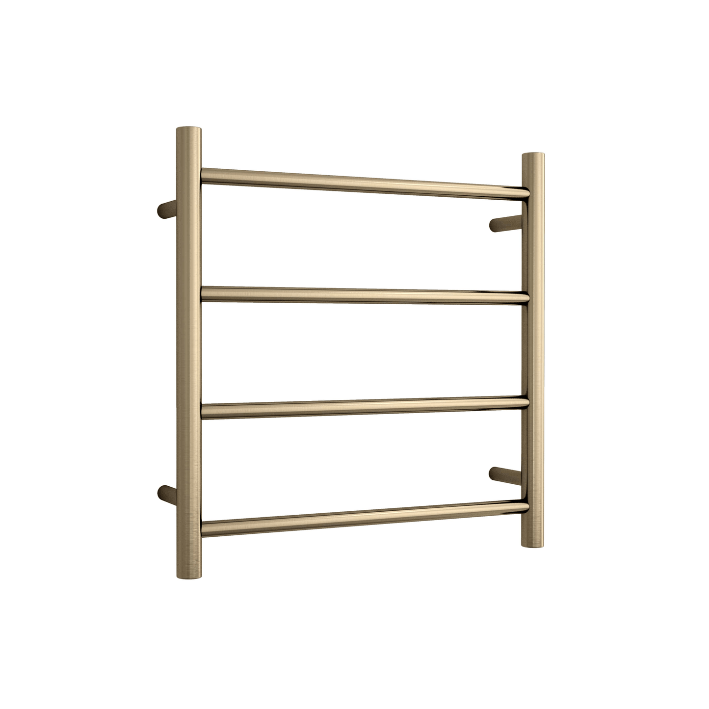 THERMORAIL - SR25MBB Brushed Brass Round Ladder Heated Towel Rail - Heated Towel Rails - from our - THERMORAIL - supplier–available at Bathroom City Perth