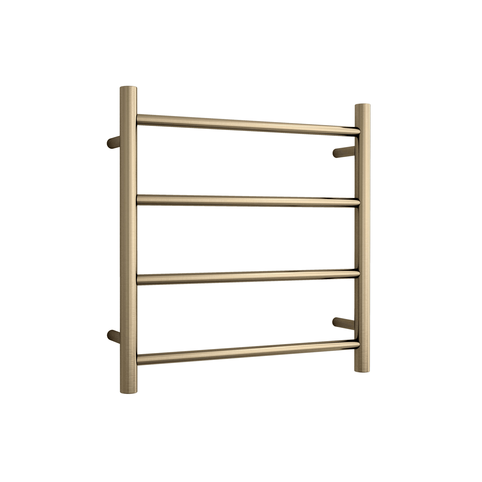 THERMORAIL - SR25MBB Brushed Brass Round Ladder Heated Towel Rail - Heated Towel Rails - from our - THERMORAIL - supplier–available at Bathroom City Perth
