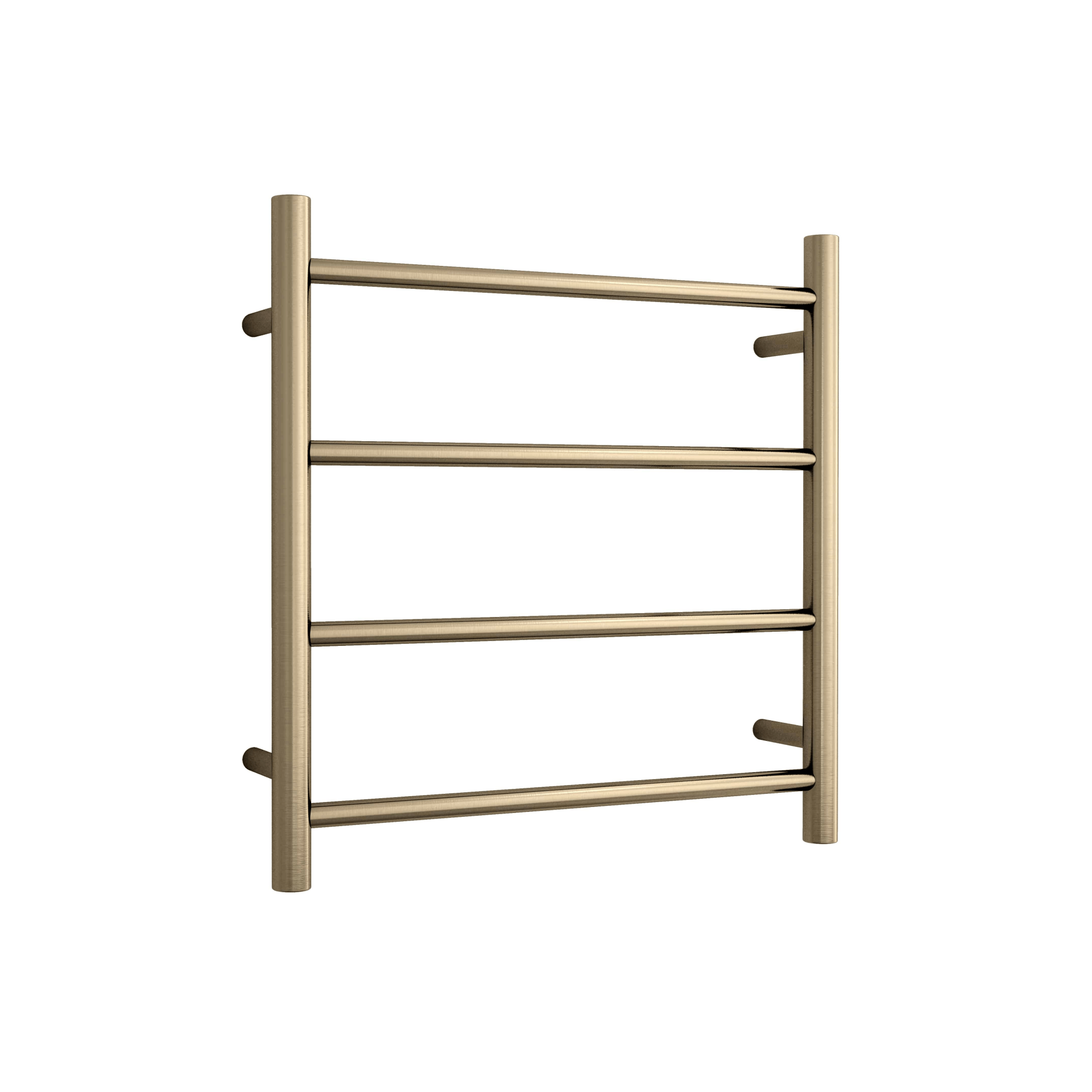 THERMORAIL - SR25MBB Brushed Brass Round Ladder Heated Towel Rail - Heated Towel Rails - from our - THERMORAIL - supplier–available at Bathroom City Perth