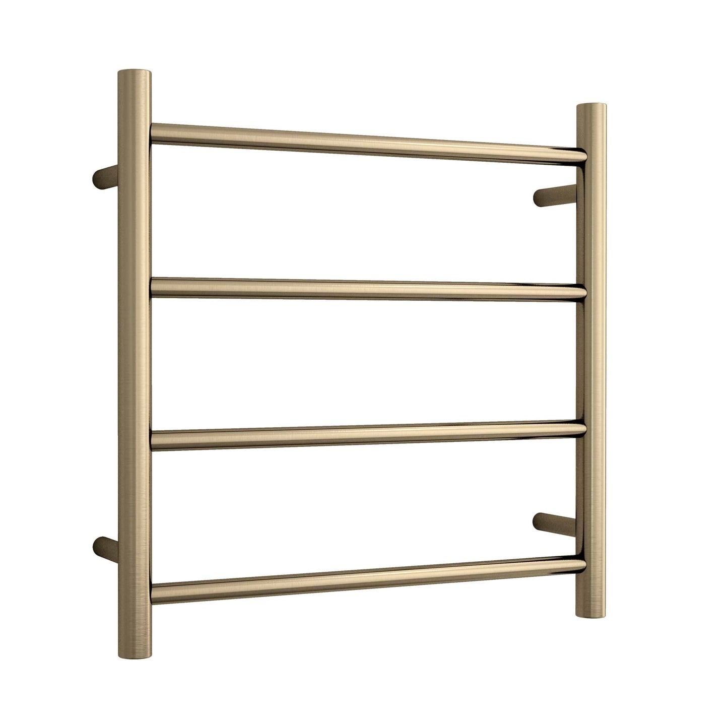 THERMORAIL - SR25MBB Brushed Brass Round Ladder Heated Towel Rail - Heated Towel Rails - from our - THERMORAIL - supplier–available at Bathroom City Perth