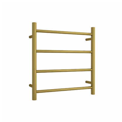 THERMORAIL - SR25MBG Brushed Gold Round Ladder Heated Towel Rail - Heated Towel Rails - from our - THERMORAIL - supplier–available at Bathroom City Perth
