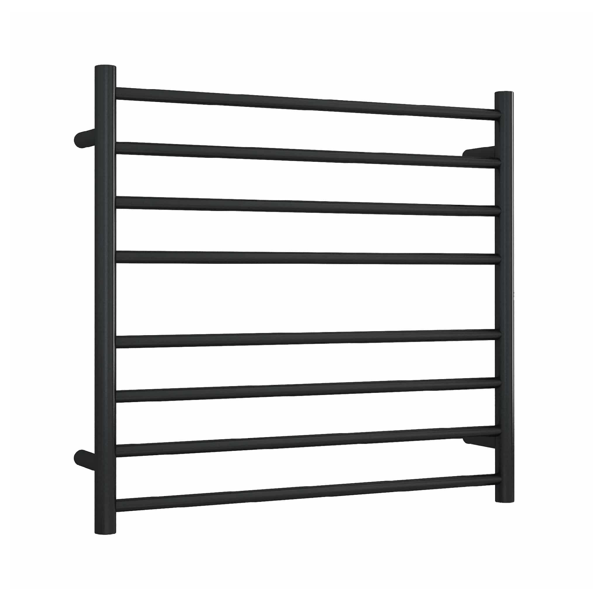 THERMORAIL - SR33MB Matt Black Round Ladder Heated Towel Rail - Heated Towel Rails - from our - THERMORAIL - supplier–available at Bathroom City Perth