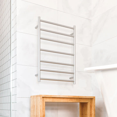 THERMORAIL - SR44M Straight Round Polished Ladder Heated Towel Rail-Heated Towel Rails-from our-THERMORAIL-supplier–available at Bathroom City Perth