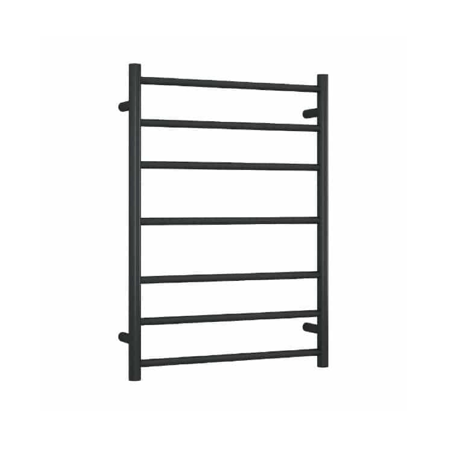THERMORAIL - SR44MB Matt Black Round Ladder Heated Towel Rail - Heated Towel Rails - from our - THERMORAIL - supplier–available at Bathroom City Perth