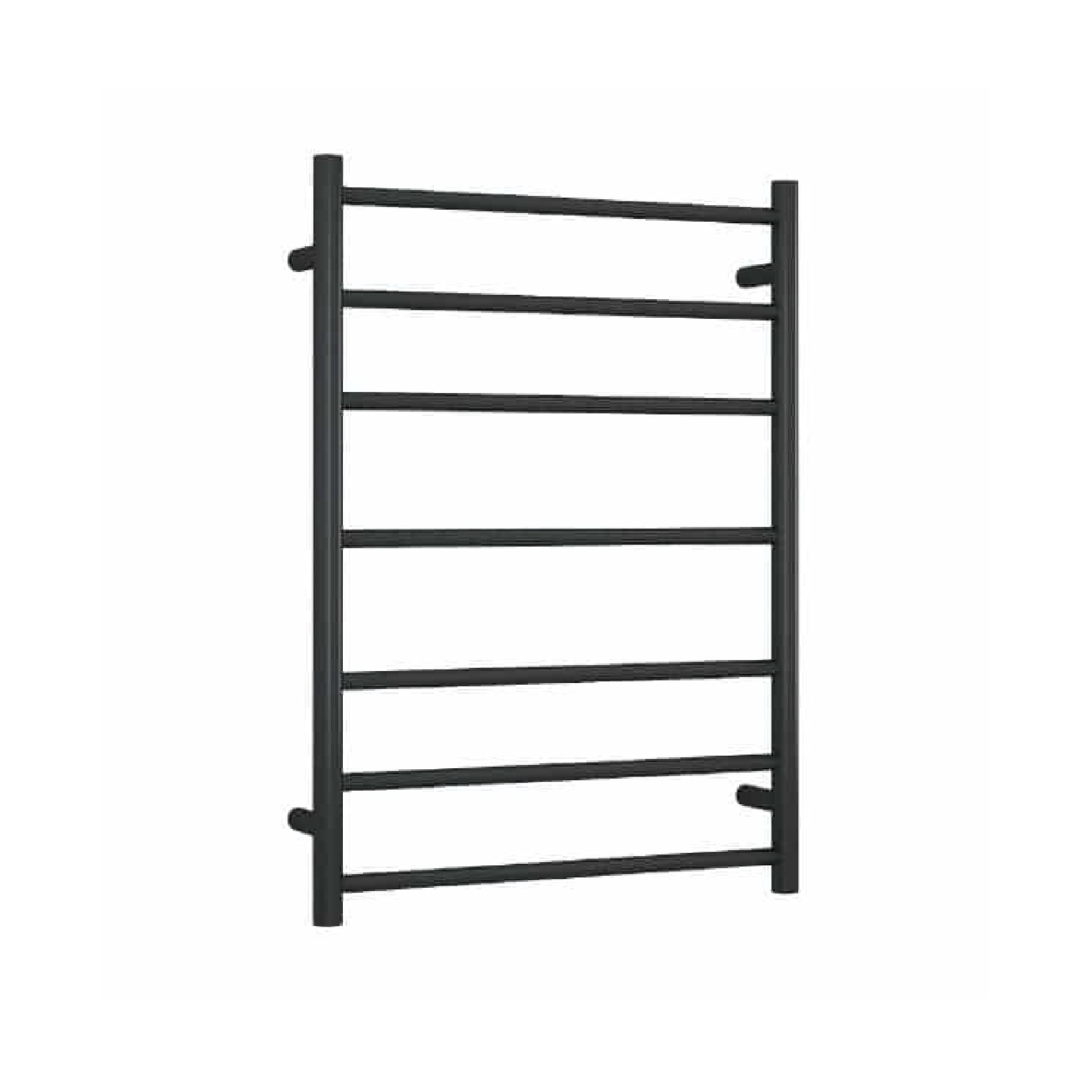 THERMORAIL - SR44MB Matt Black Round Ladder Heated Towel Rail - Heated Towel Rails - from our - THERMORAIL - supplier–available at Bathroom City Perth