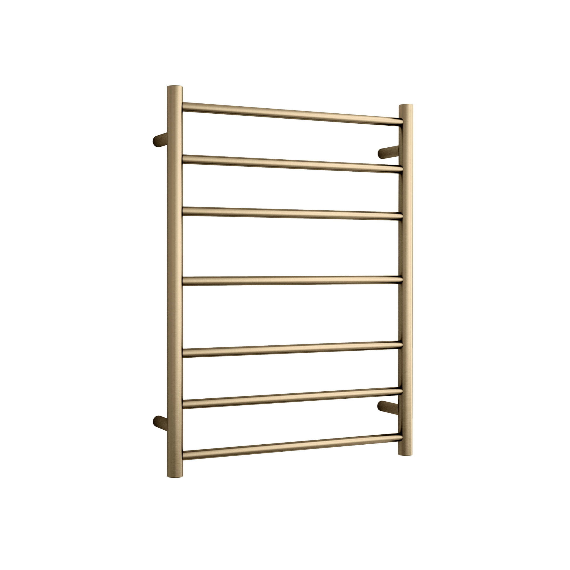 THERMORAIL - SR44MBB Brushed Brass Round Ladder Heated Towel Rail - Heated Towel Rails - from our - THERMORAIL - supplier–available at Bathroom City Perth