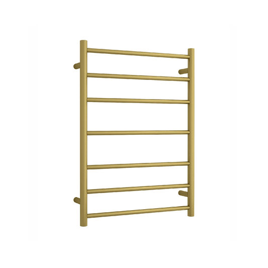 THERMORAIL - SR44MBG Brushed Gold Round Ladder Heated Towel Rail - Heated Towel Rails - from our - THERMORAIL - supplier–available at Bathroom City Perth