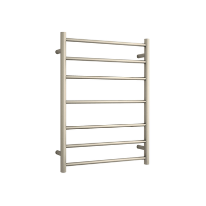 THERMORAIL - SR44MBN Brushed Nickel Round Ladder Heated Towel Rail - Heated Towel Rails - from our - THERMORAIL - supplier–available at Bathroom City Perth