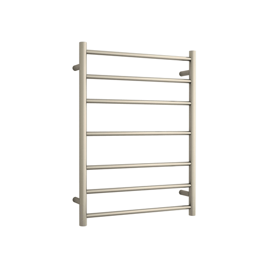 THERMORAIL - SR44MBN Brushed Nickel Round Ladder Heated Towel Rail - Heated Towel Rails - from our - THERMORAIL - supplier–available at Bathroom City Perth