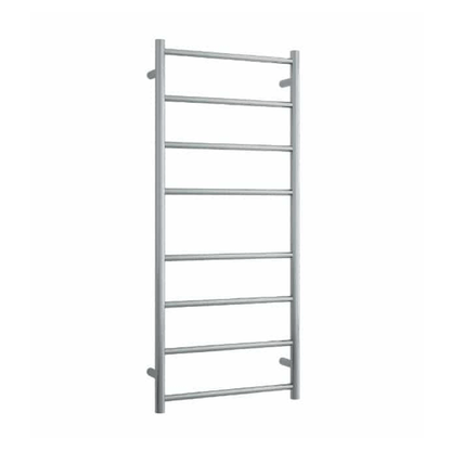 THERMORAIL - SRB27M Brushed Straight Round Ladder Heated Towel Rail - Heated Towel Rails - from our - THERMORAIL - supplier–available at Bathroom City Perth