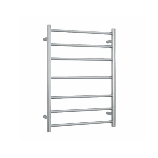 THERMORAIL - SRB4412 Brushed 12Volt Round Ladder Heated Towel Rail - Heated Towel Rails - from our - THERMORAIL - supplier–available at Bathroom City Perth