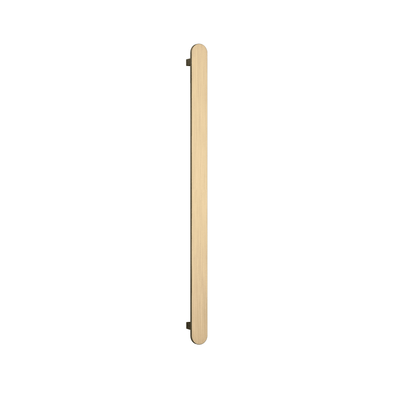 THERMORAIL - VP900BB Brushed Brass Flat Pill 12V Vertical Single Heated Towel Rail - Heated Towel Rails - from our - THERMORAIL - supplier–available at Bathroom City Perth