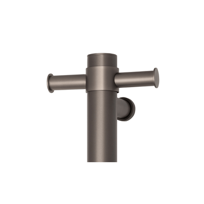 THERMORAIL - VS900HGM Gun Metal Straight Round Vertical Single Heated Towel Rail - Heated Towel Rails - from our - THERMORAIL - supplier–available at Bathroom City Perth