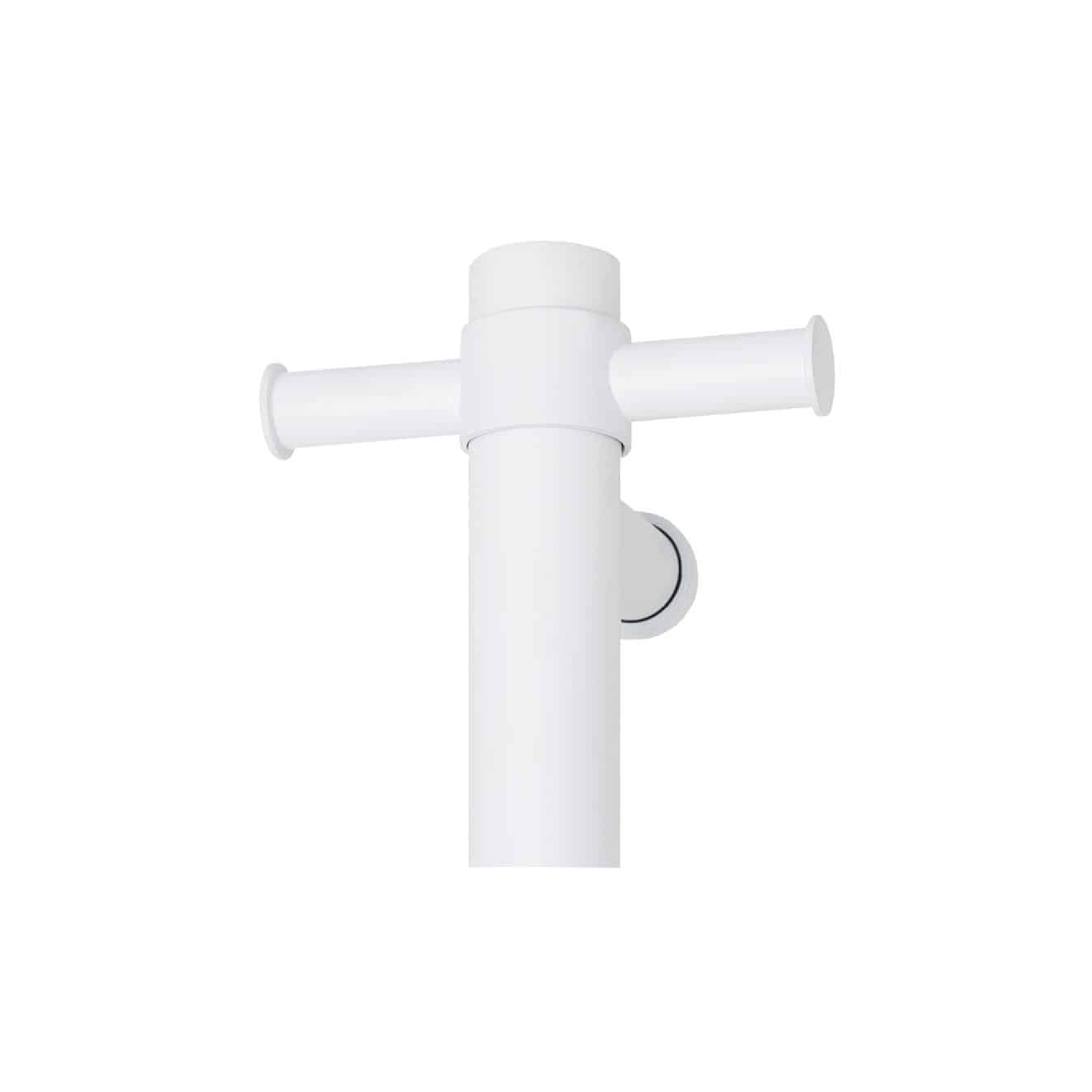 THERMORAIL - VS900HSW Satin White Straight Round Vertical Single Heated Towel Rail - Heated Towel Rails - from our - THERMORAIL - supplier–available at Bathroom City Perth