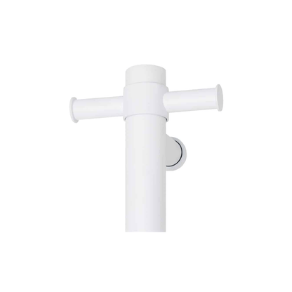 THERMORAIL - VS900HSW Satin White Straight Round Vertical Single Heated Towel Rail - Heated Towel Rails - from our - THERMORAIL - supplier–available at Bathroom City Perth