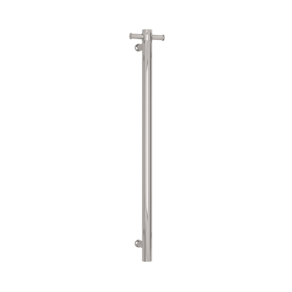 THERMORAIL - VSH900H Round 240Volt Vertical Single Polished Heated Towel Rail - Heated Towel Rails - from our - THERMORAIL - supplier–available at Bathroom City Perth