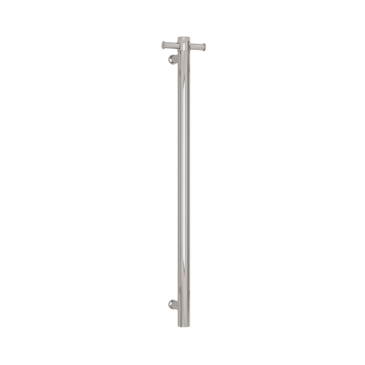 THERMORAIL - VSH900H Round 240Volt Vertical Single Polished Heated Towel Rail - Heated Towel Rails - from our - THERMORAIL - supplier–available at Bathroom City Perth