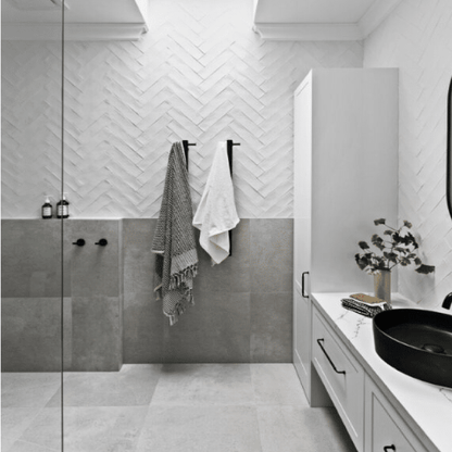 THERMORAIL - VSH900HB Matt Black Round 240Volt Vertical Single Heated Rail - Heated Towel Rails - from our - THERMORAIL - supplier–available at Bathroom City Perth