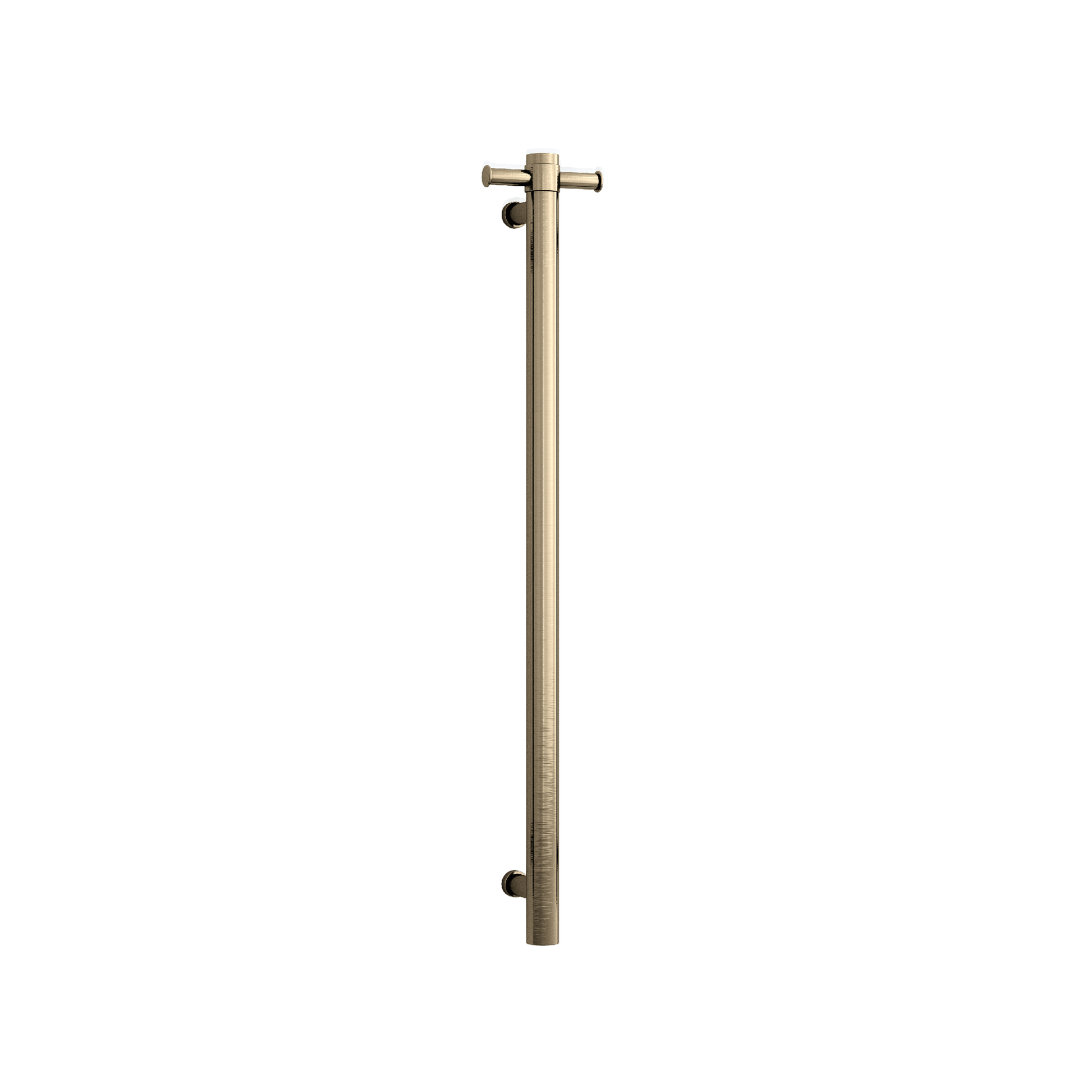 THERMORAIL - VSH900HBB Brushed Brass 240Volt Vertical Single Heated Rail - Heated Towel Rails - from our - THERMORAIL - supplier–available at Bathroom City Perth