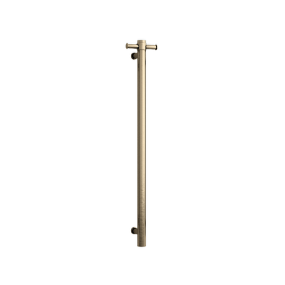 THERMORAIL - VSH900HBB Brushed Brass 240Volt Vertical Single Heated Rail - Heated Towel Rails - from our - THERMORAIL - supplier–available at Bathroom City Perth