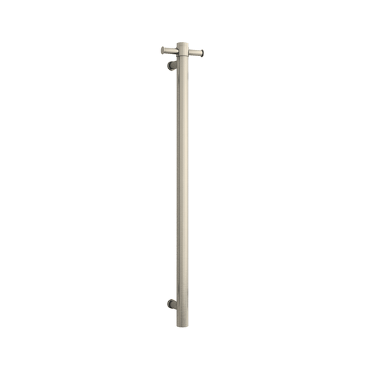 THERMORAIL - VSH900HBN Brushed Nickel 240Volt Vertical Single Heated Rail - Heated Towel Rails - from our - THERMORAIL - supplier–available at Bathroom City Perth