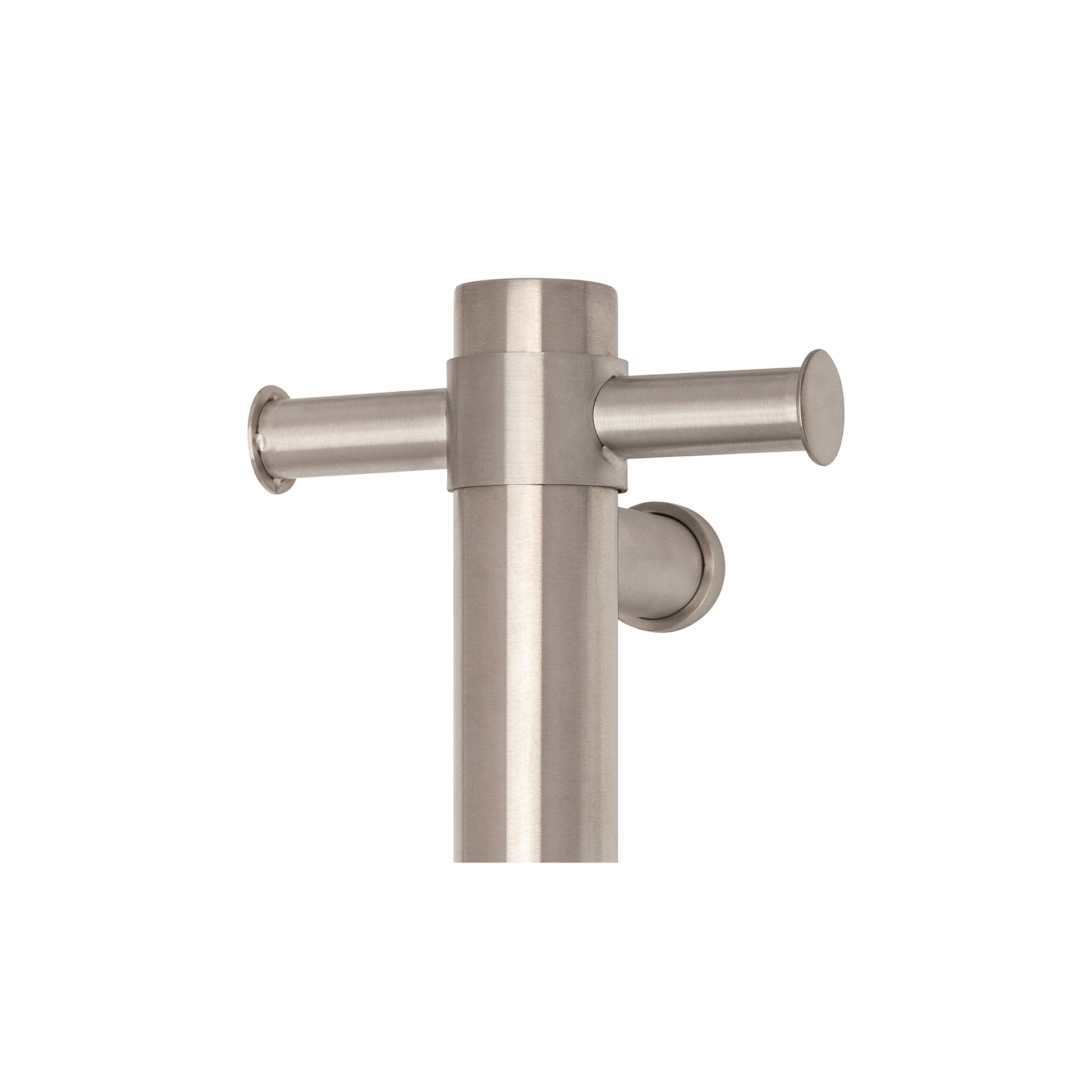 THERMORAIL - VSH900HBR Brushed Round 240Volt Vertical Single Heated Rail - Heated Towel Rails - from our - THERMORAIL - supplier–available at Bathroom City Perth