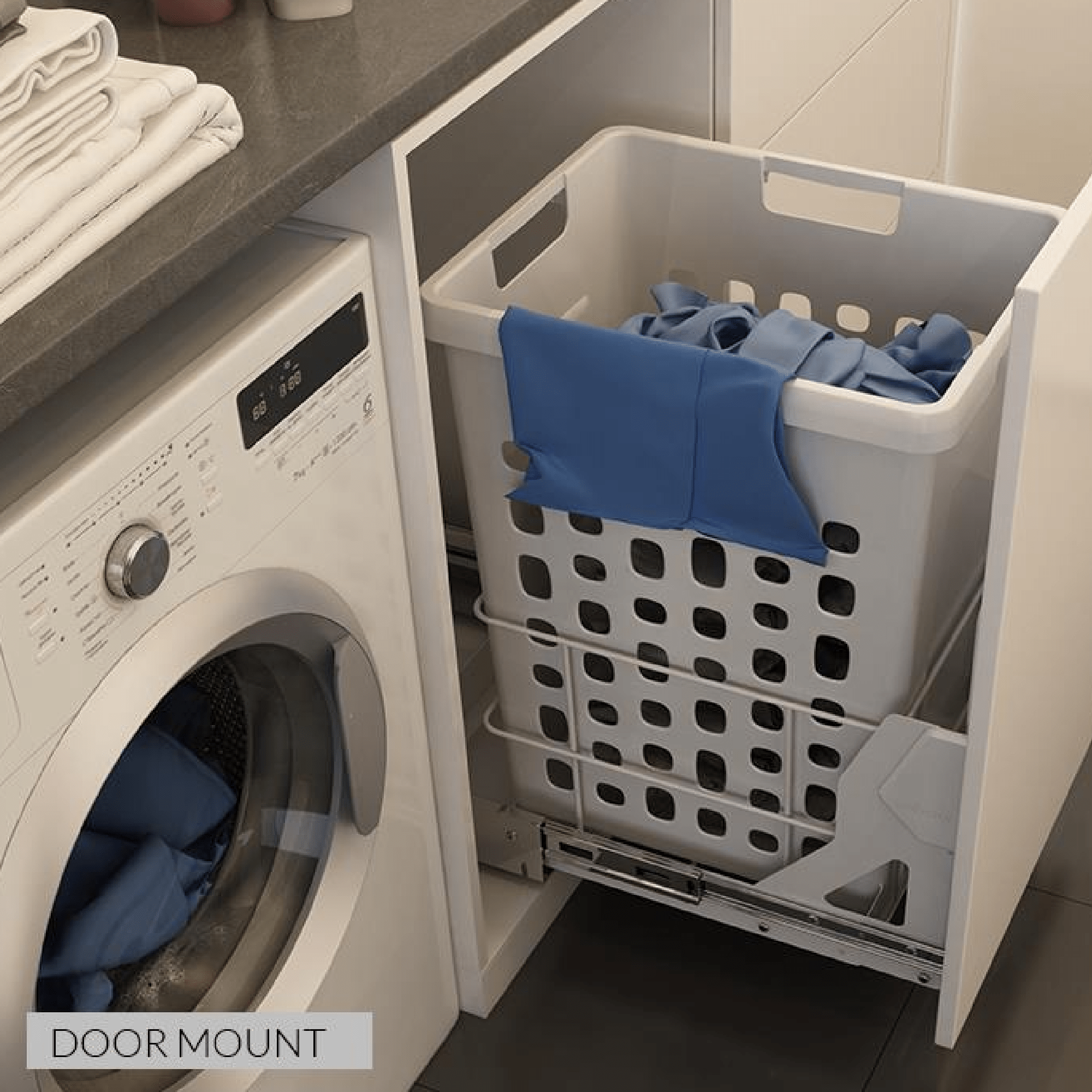 W&B - Kia Ora 48L (1x48L) Single Tray Deck Laundry Basket - Laundry Basket - from our - Wilson & Bradley - supplier–available at Bathroom City Perth