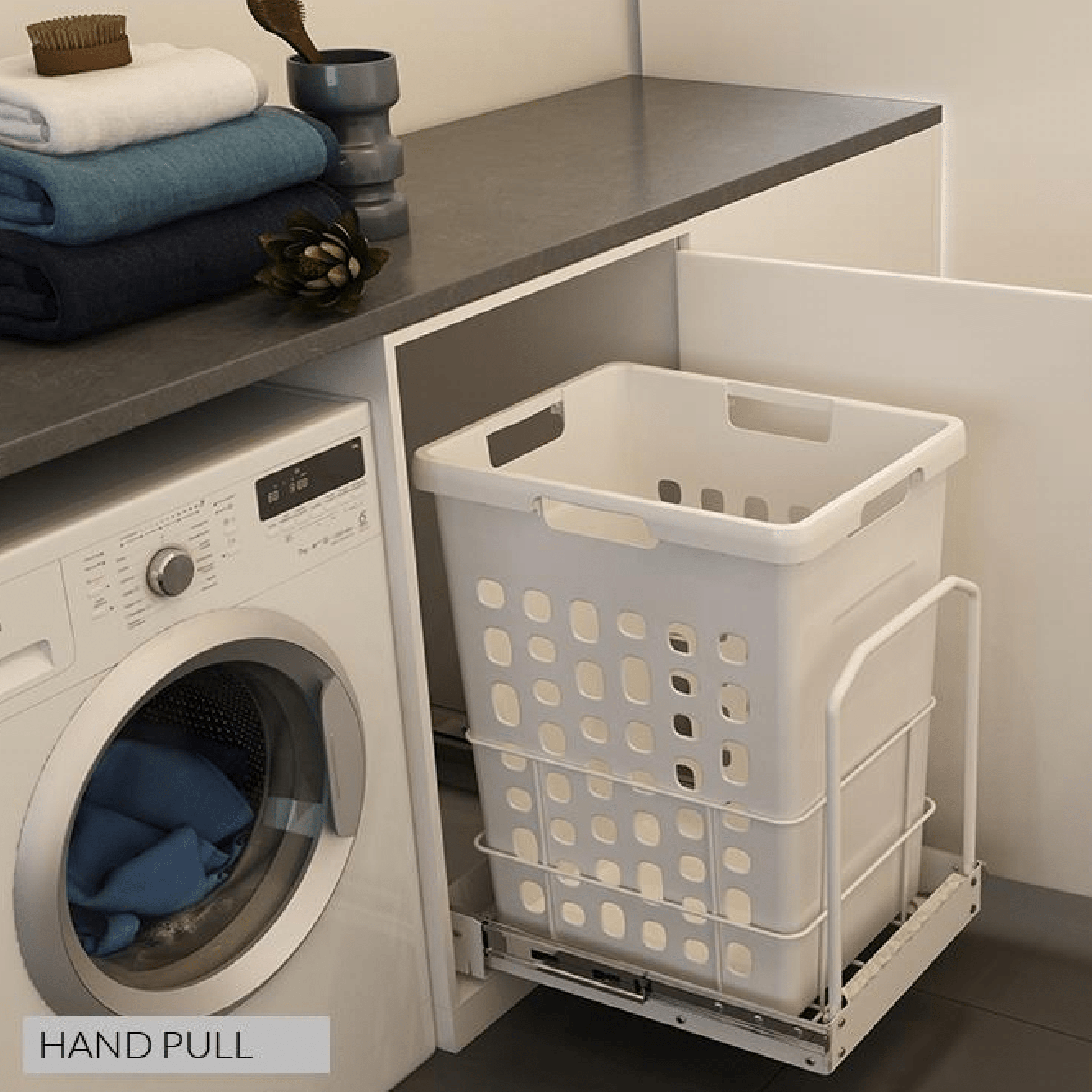 W&B - Kia Ora 48L (1x48L) Single Tray Deck Laundry Basket - Laundry Basket - from our - Wilson & Bradley - supplier–available at Bathroom City Perth