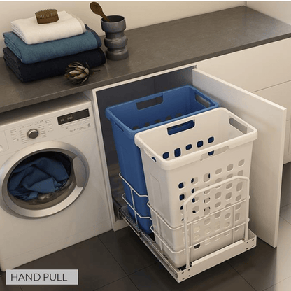 W&B - Kia Ora 70L (2x35L) Double Tray Deck Laundry Basket - Laundry Basket - from our - Wilson & Bradley - supplier–available at Bathroom City Perth