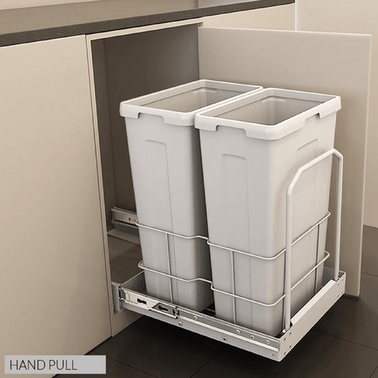W&B - Kia Ora 70L (2x35L) Kitchen Bin White - Kitchen Bin - from our - Wilson & Bradley - supplier–available at Bathroom City Perth