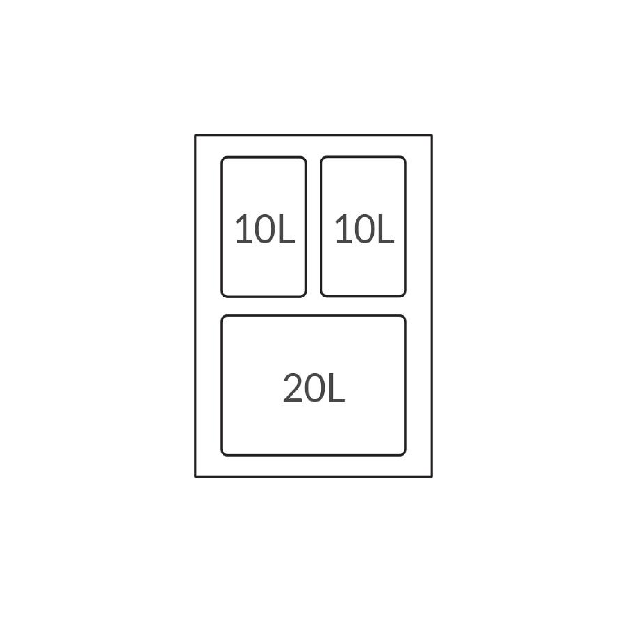 W&B - Wesco 40L (1x20L + 2x10L) Plastic Hand Pull Trio Waste Bin - Kitchen Bin - from our - Wilson & Bradley - supplier–available at Bathroom City Perth