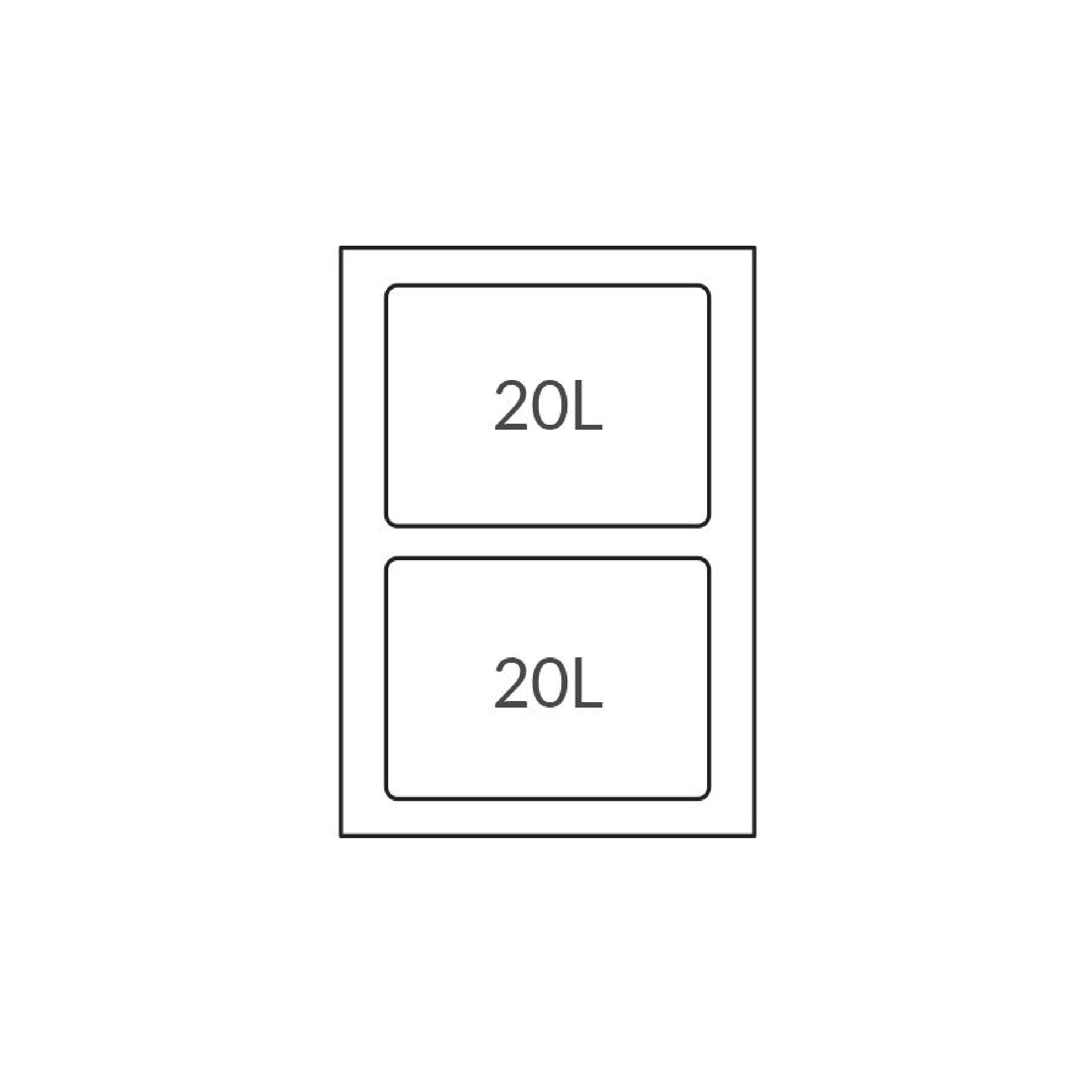 W&B - Wesco 40L (2x20L) Plastic Hand Pull Waste Bin - Kitchen Bin - from our - Wilson & Bradley - supplier–available at Bathroom City Perth