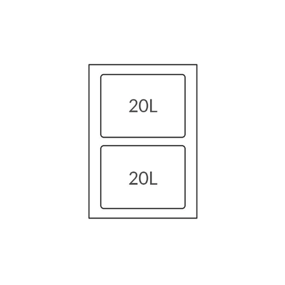 W&B - Wesco 40L (2x20L) Plastic Hand Pull Waste Bin - Kitchen Bin - from our - Wilson & Bradley - supplier–available at Bathroom City Perth