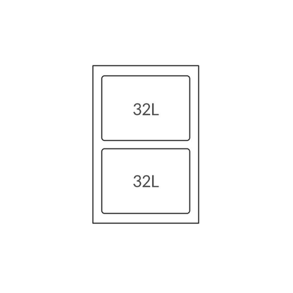 W&B - Wesco 64L (2X32L) Plastic Hand Pull Waste Bin - Kitchen Bin - from our - Wilson & Bradley - supplier–available at Bathroom City Perth