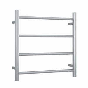 THERMORAIL - SRB25M Brushed Straight Round Ladder Heated Towel Rail