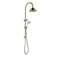 Modern National - Bordeaux Twin Combo Shower Set with Rail Brushed Brass