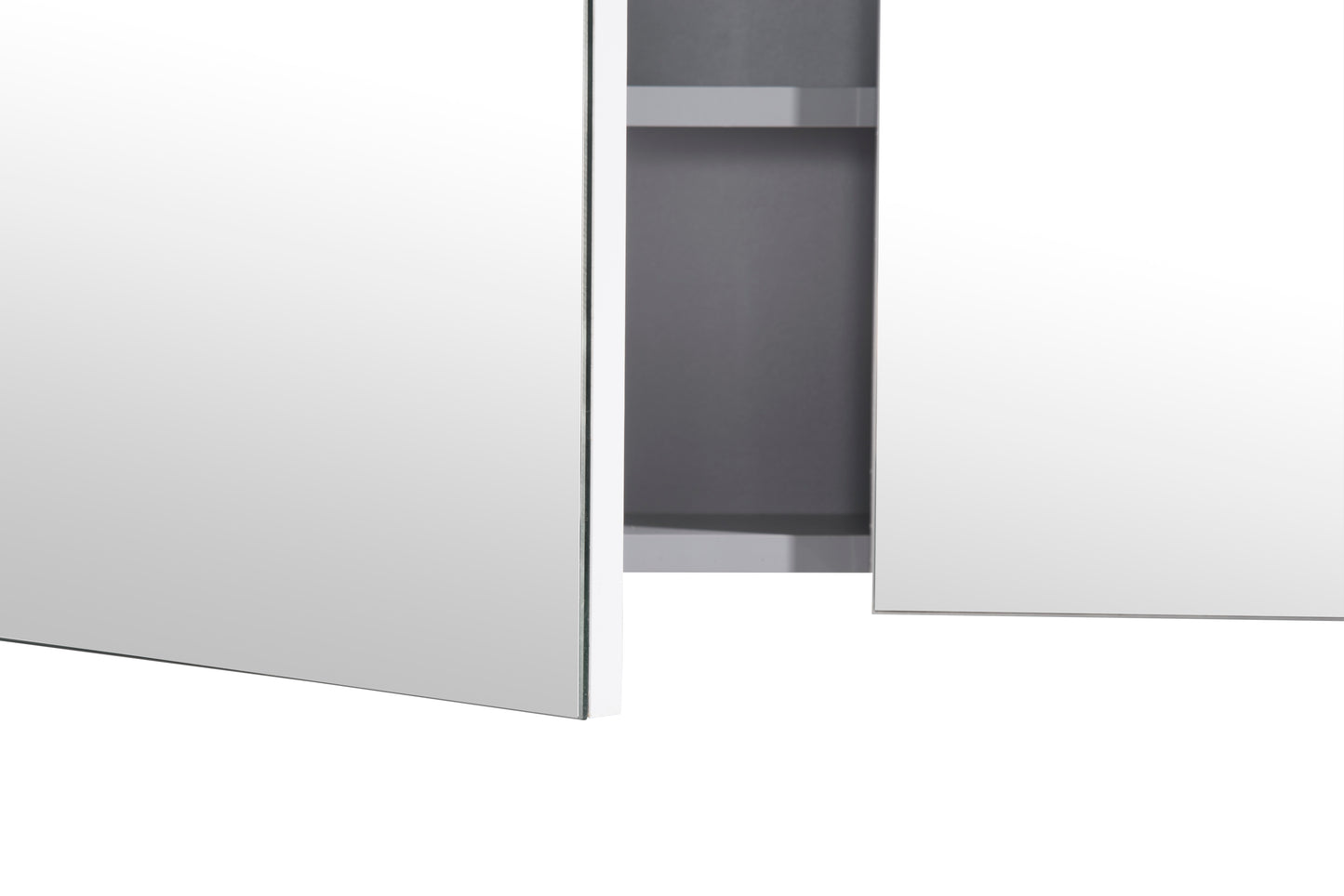 MELA - PORTER 900 Gloss White Mirror Cabinet with Doors