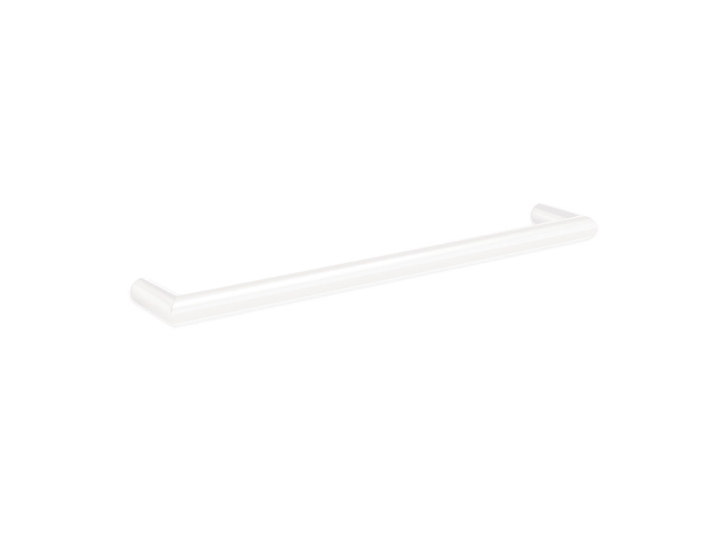 THERMORAIL - DSR6W Satin White Round Single Bar Heated Towel Rail