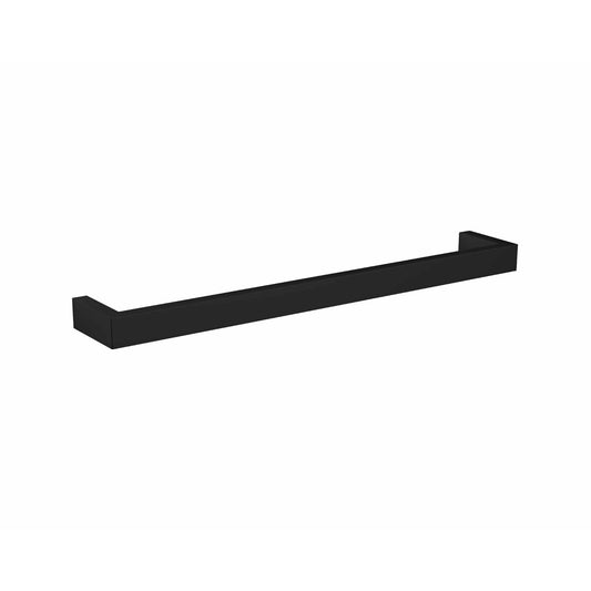 THERMORAIL - DSS8B Matt Black Square Single Bar Heated Towel Rail