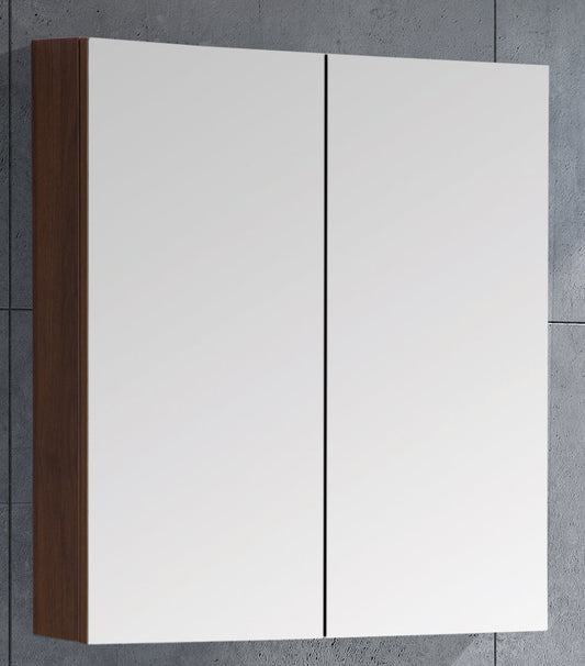 MELA - PORTER 600 Walnut Mirror Cabinet with Doors