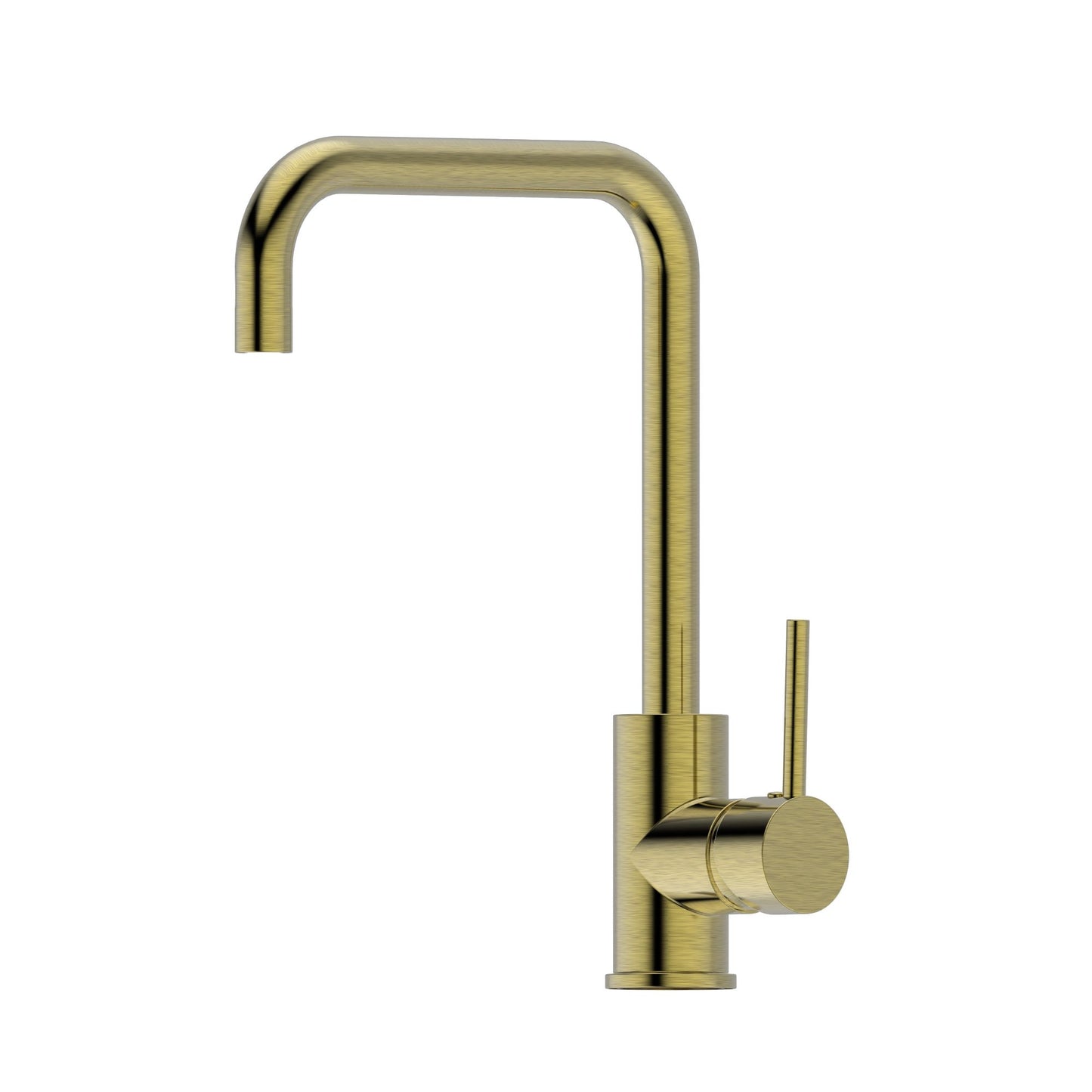 MELA - RONDO Square Gooseneck Sink Mixer Brushed Brass