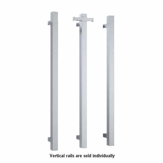 THERMORAIL - VS900SH Straight Square Vertical Single Bar Heated Towel Rail