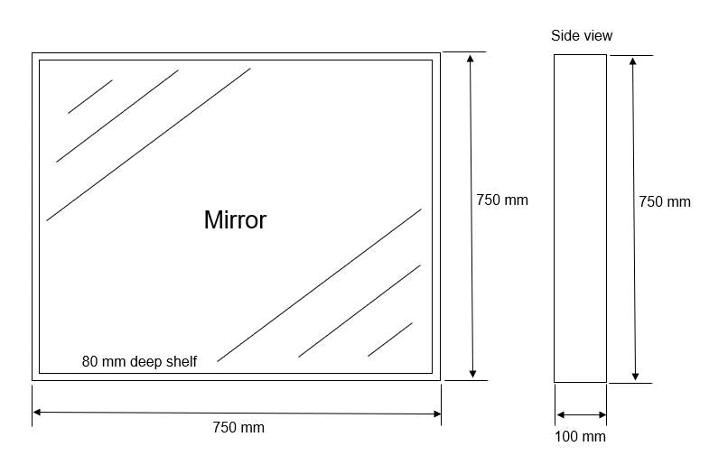 MELA - VINA 750 Snafell Box Frame Mirror