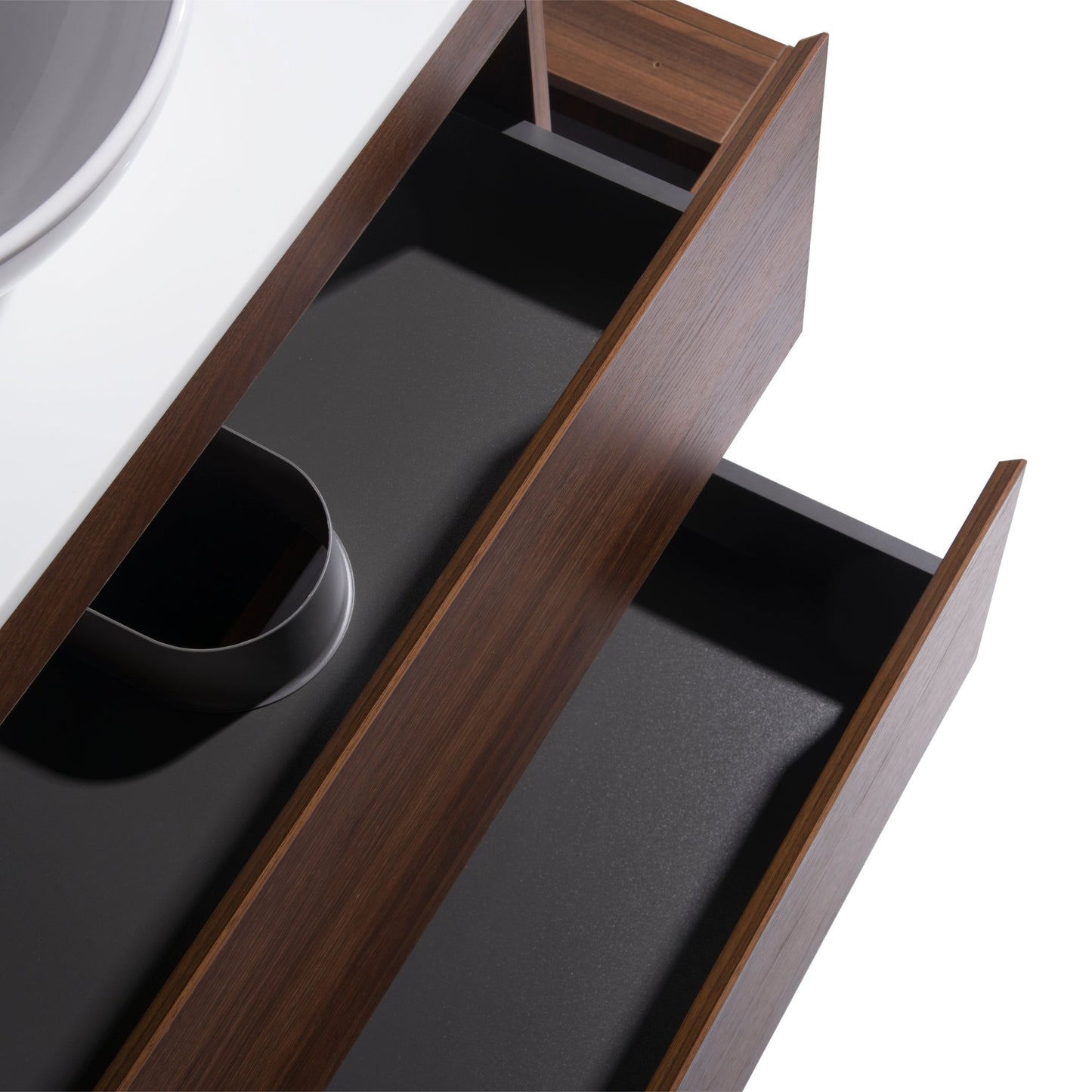 MELA - CLARK 900 Walnut Wall Hung Vanity with 2 Drawers