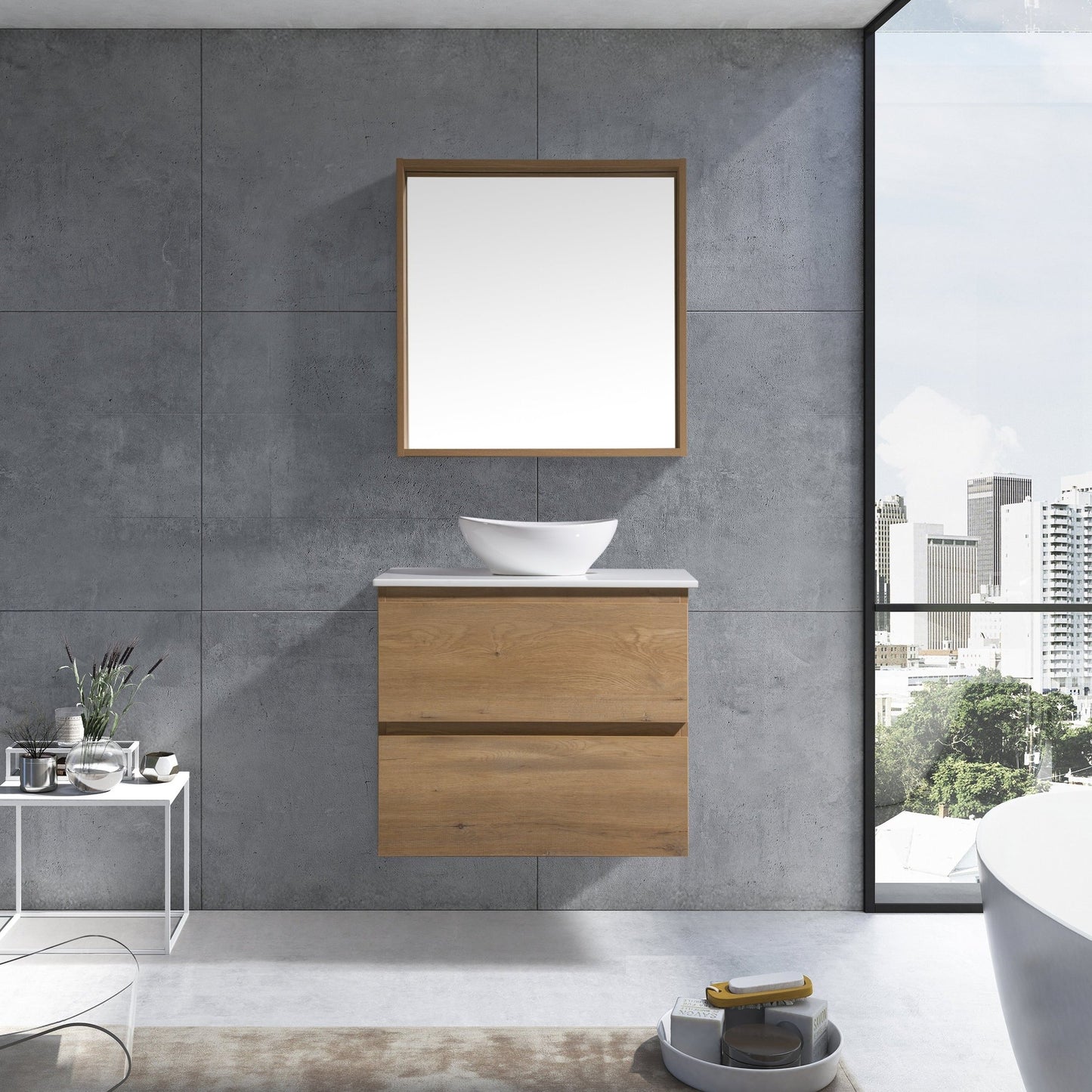 MELA - CLARK 600 Snafell Wall Hung Vanity with 2 Drawers