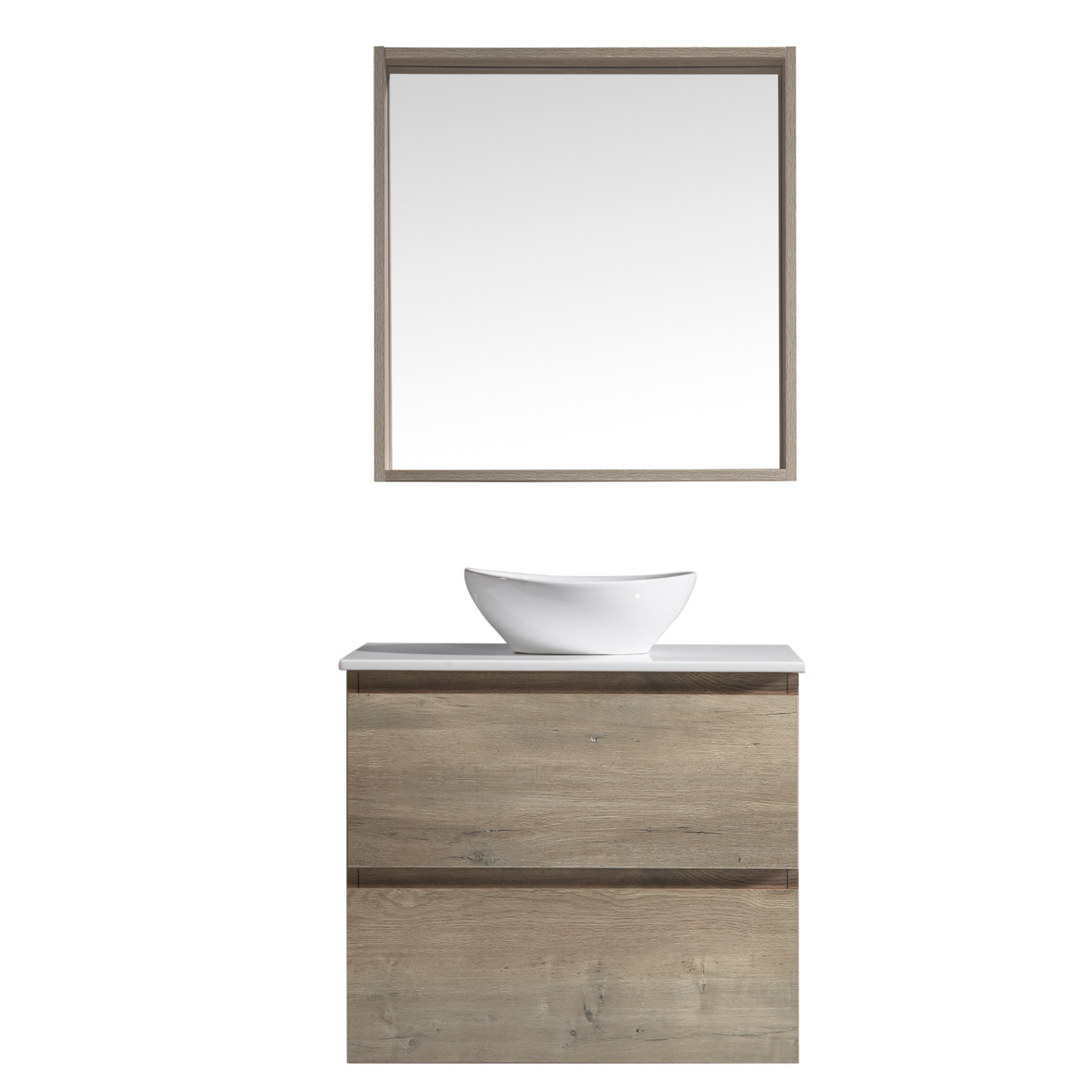 MELA - CLARK 600 Sorrento Oak Wall Hung Vanity with 2 Drawers