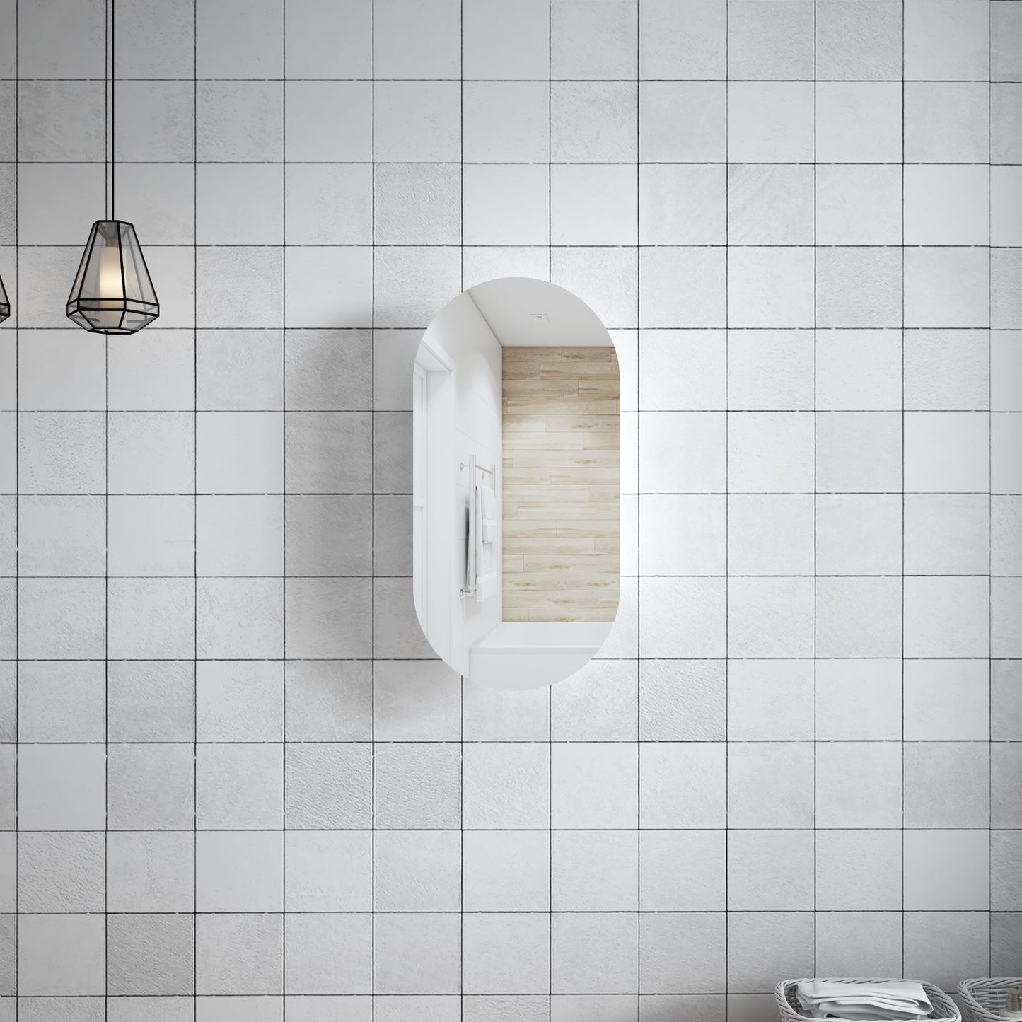 MELA - MIA 450 Oval Mirror Cabinet