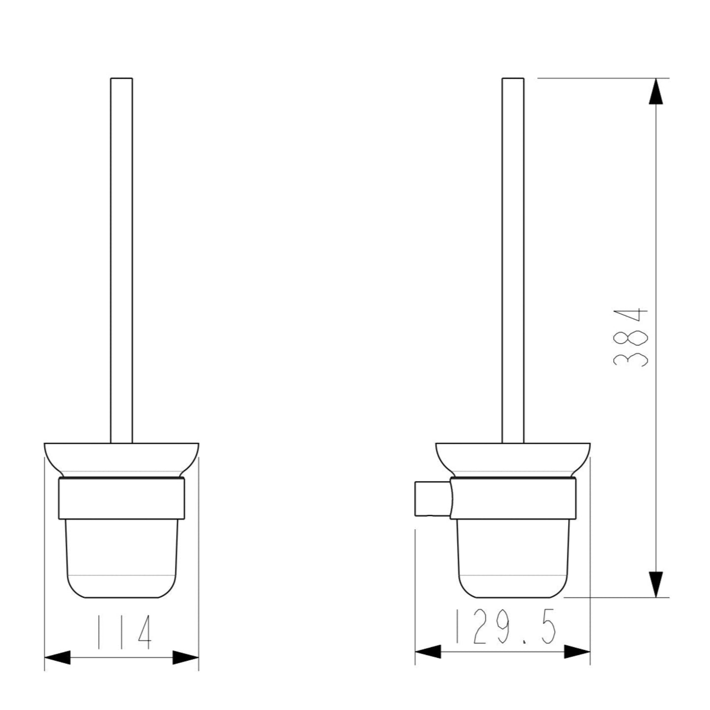 MELA - PALCO/RONDO Toilet Brush Holder Brushed Brass