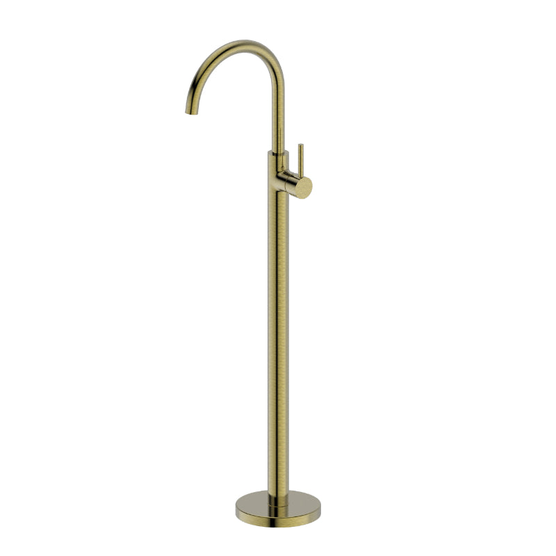 MELA - RONDO/PALCO Free Standing Bath Spout and Mixer Brushed Brass